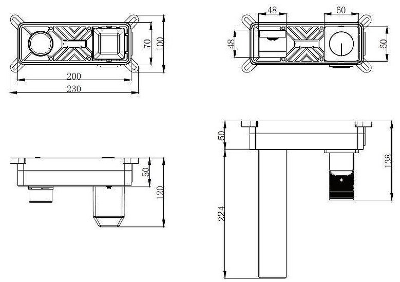 Смеситель Vincea VBFW-5DM01CH, латунь, цвет хром