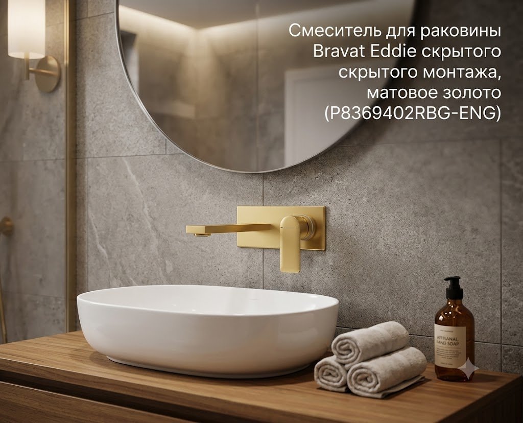 Смеситель BRAVAT P8369402RBG-ENG, латунь, цвет золотистый
