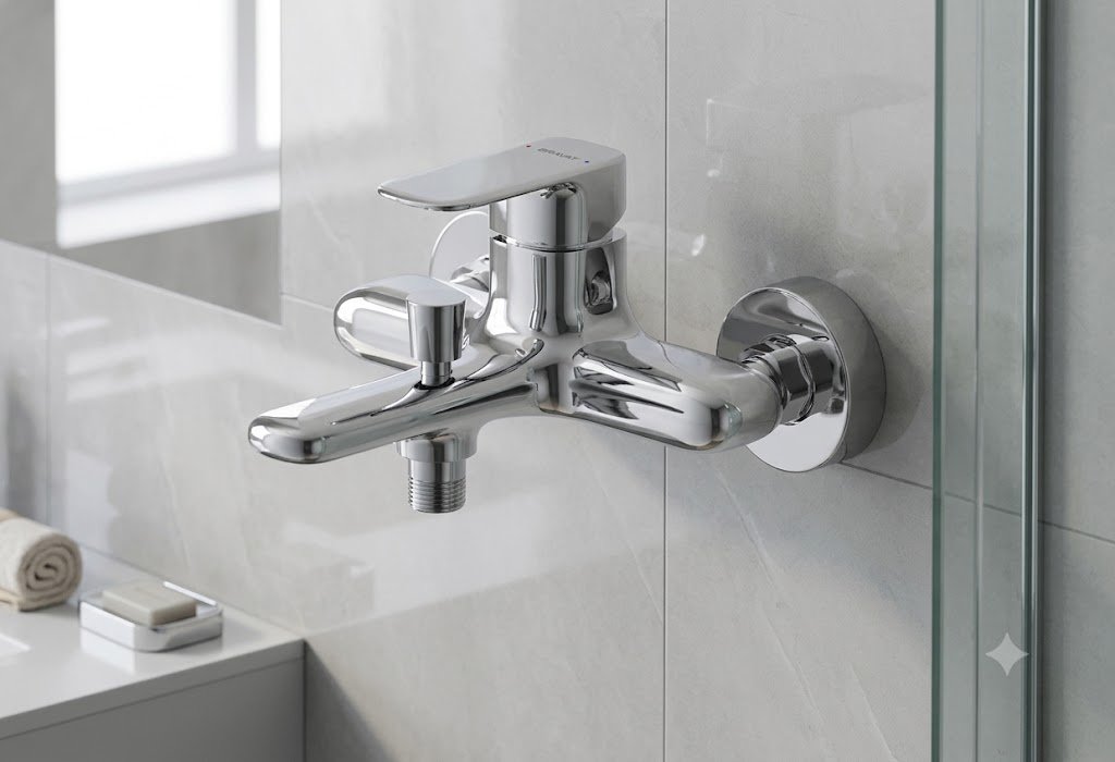 Смеситель BRAVAT F6421454CP-01-ENG, латунь, цвет хром купить,76370