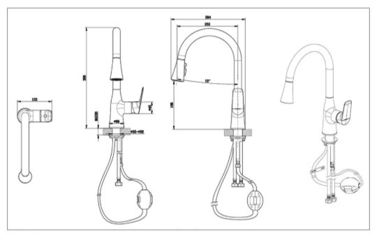 Смеситель BRAVAT F7460564CP-ENG, латунь, цвет хром купить,70210