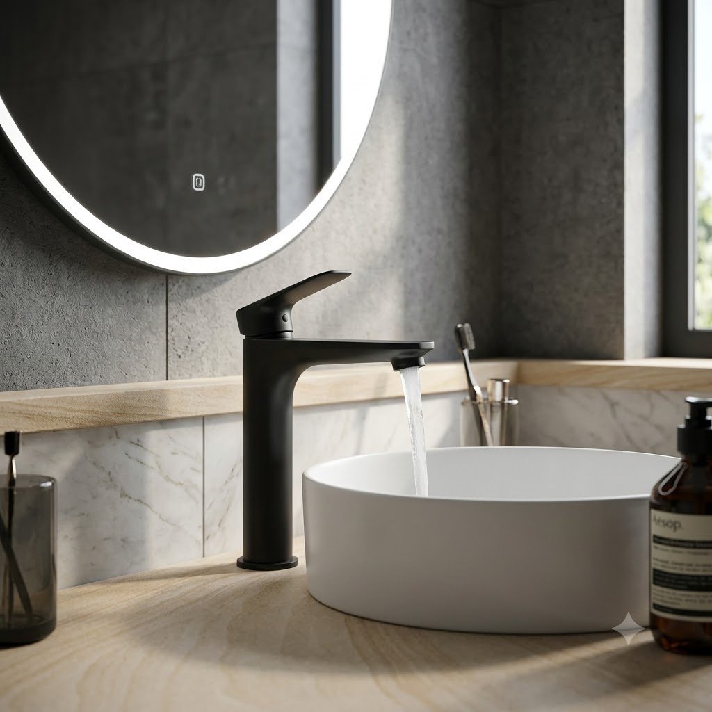 Смеситель BRAVAT F1428563BW-9-ENG, латунь, цвет черный купить,71470