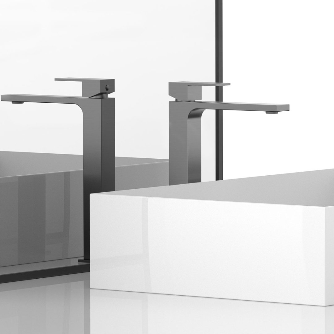 Смеситель Vincea Cube VBF-1C02GM, латунь, цвет стальной