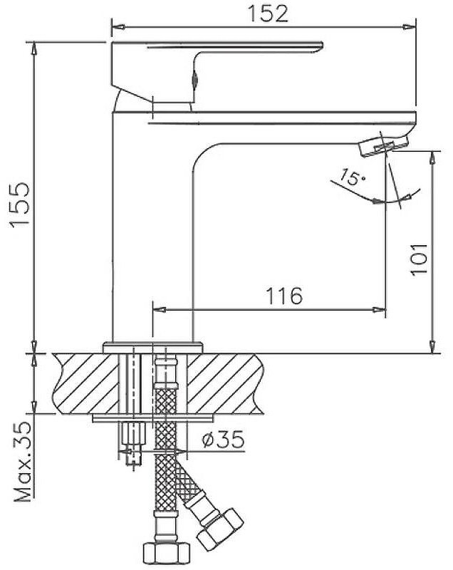 Смеситель Haiba HB10505-8, латунь, цвет хром, белый купить,25520