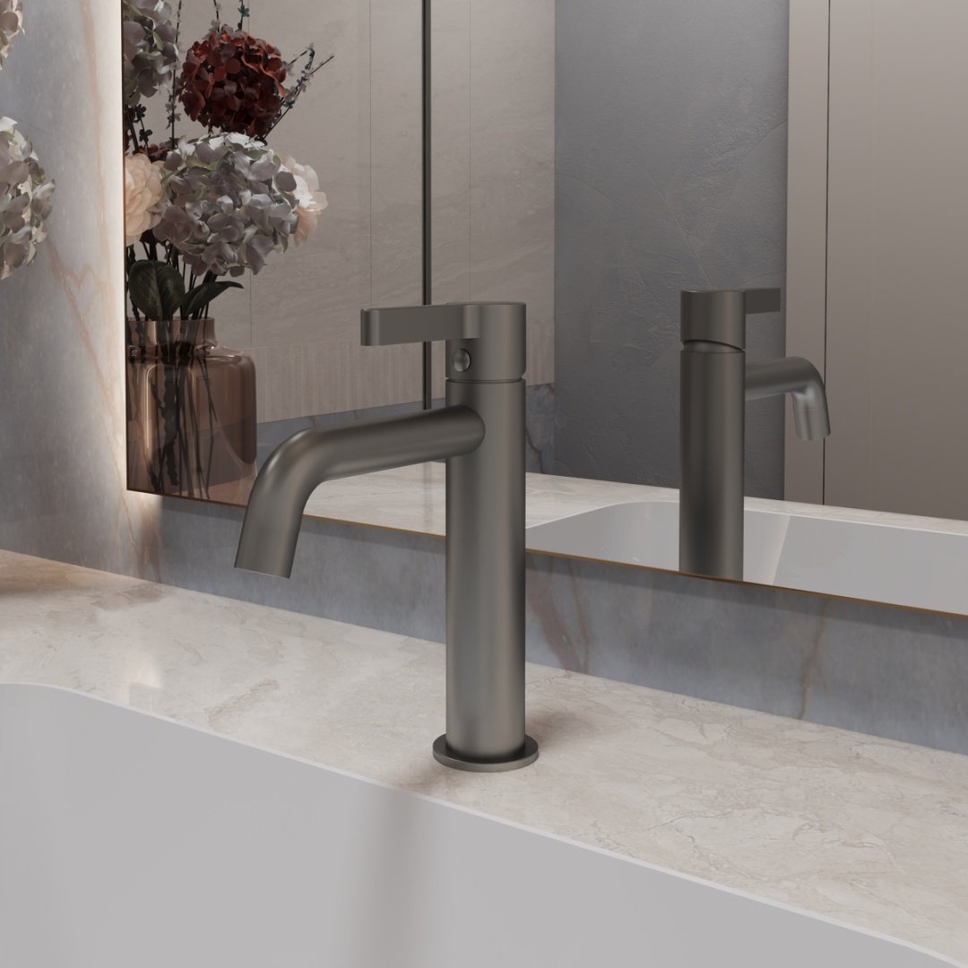 Смеситель Vincea VBF-1VL1GM, латунь, цвет стальной купить,96000