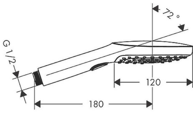 Hansgrohe лейка для душа (шланг в комплекте) Raindance Select E 3jet 26520340 купить,140461