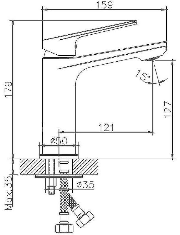 Смеситель Haiba HB10533-3, латунь, цвет графит купить,30607