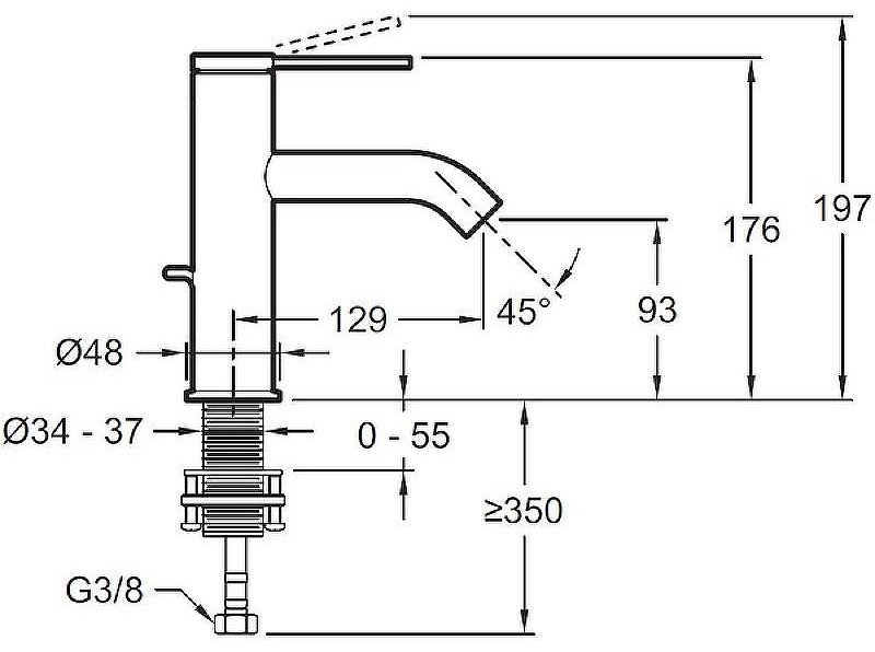 Смеситель Jacob Delafon E77958-4A-CP, латунь, цвет хром купить,224800