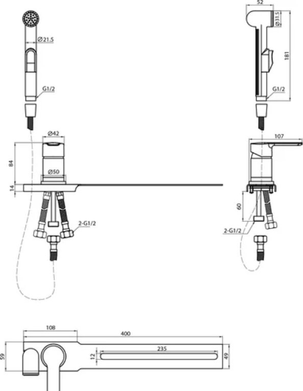 IDDIS гигиенический душ 001BL00M08 купить,NaN