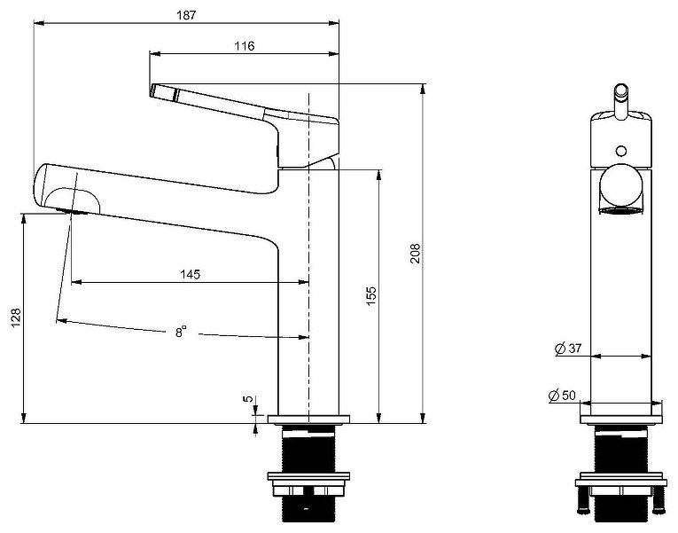 Смеситель Vincea VBF-5FE1GM, латунь, цвет стальной купить,99900