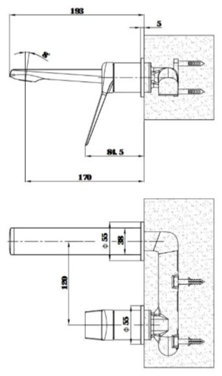 Смеситель ESKO Shanghai SHA28, латунь, цвет хром купить,108100