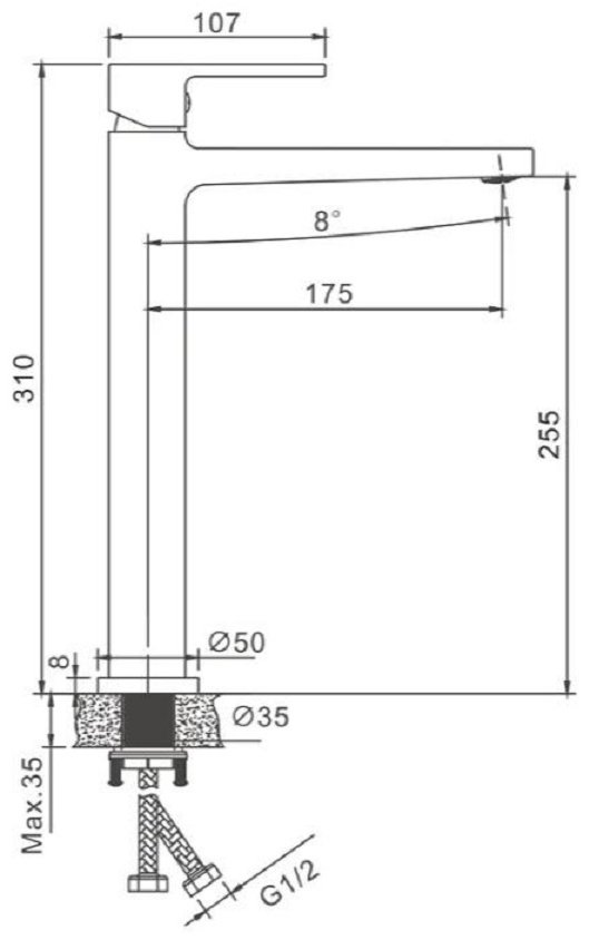Смеситель Belz B11658, латунь, цвет хром купить,67300