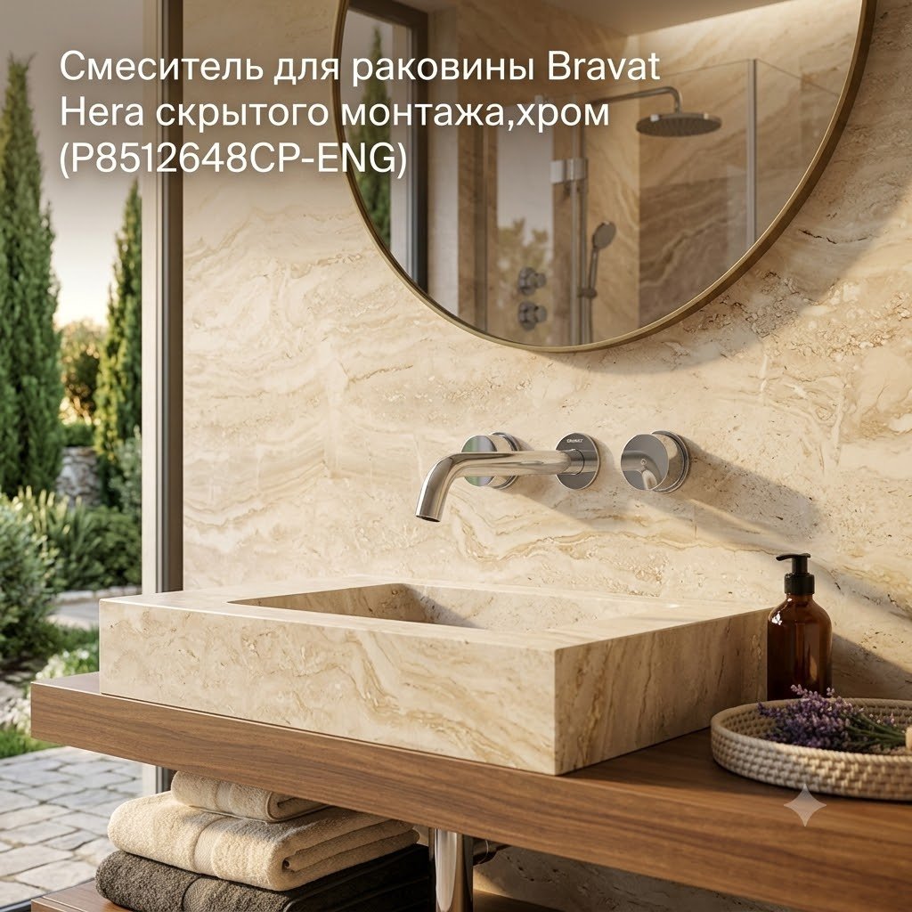 Смеситель BRAVAT P8512648CP-ENG, латунь, цвет хром купить,53200