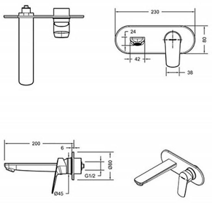 Смеситель BRAVAT P8429564CP-ENG, латунь, цвет хром купить,68460