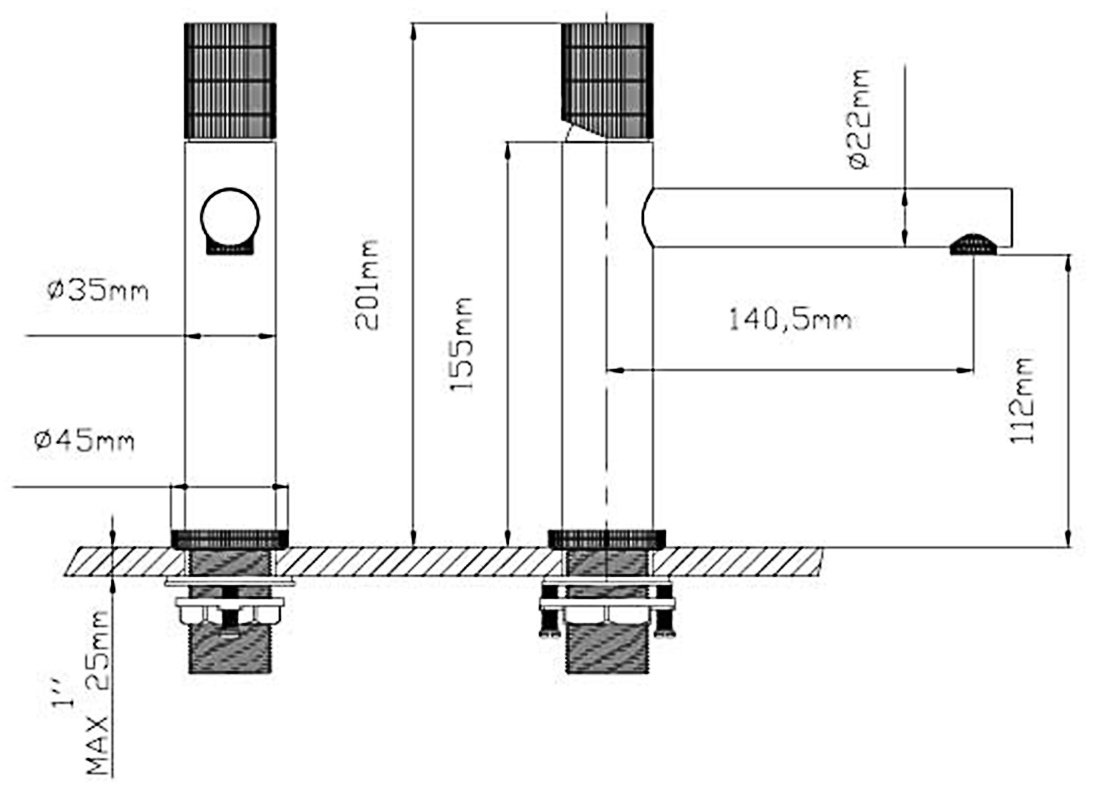 Смеситель Vincea Groove VBF-4G1BG4, латунь, цвет брашированное золото купить,97600