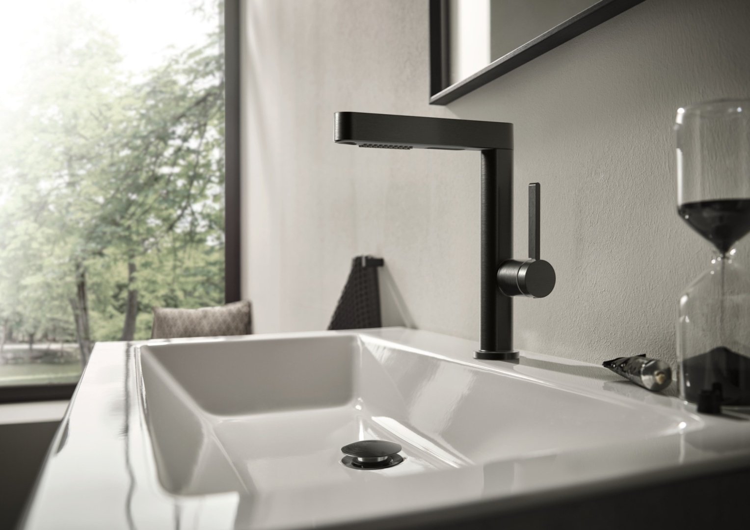 Смеситель Hansgrohe Finoris 76063340, латунь, цвет черный