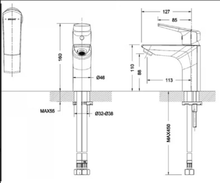 Смеситель BRAVAT F1121179CP-ENG, латунь, цвет хром купить,52360