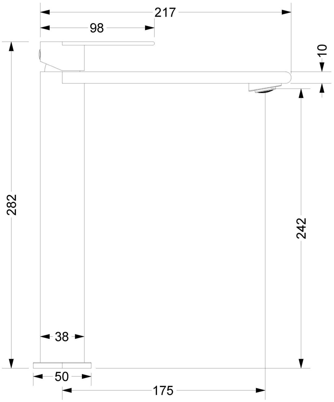 Смеситель Vincea Vogue (SS) VBF-2VS2BN, латунь, цвет сатин купить,69400