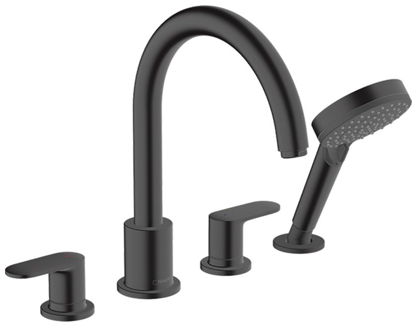 Смеситель для ванны Hansgrohe 71456670, латунь, цвет черный купить,344600