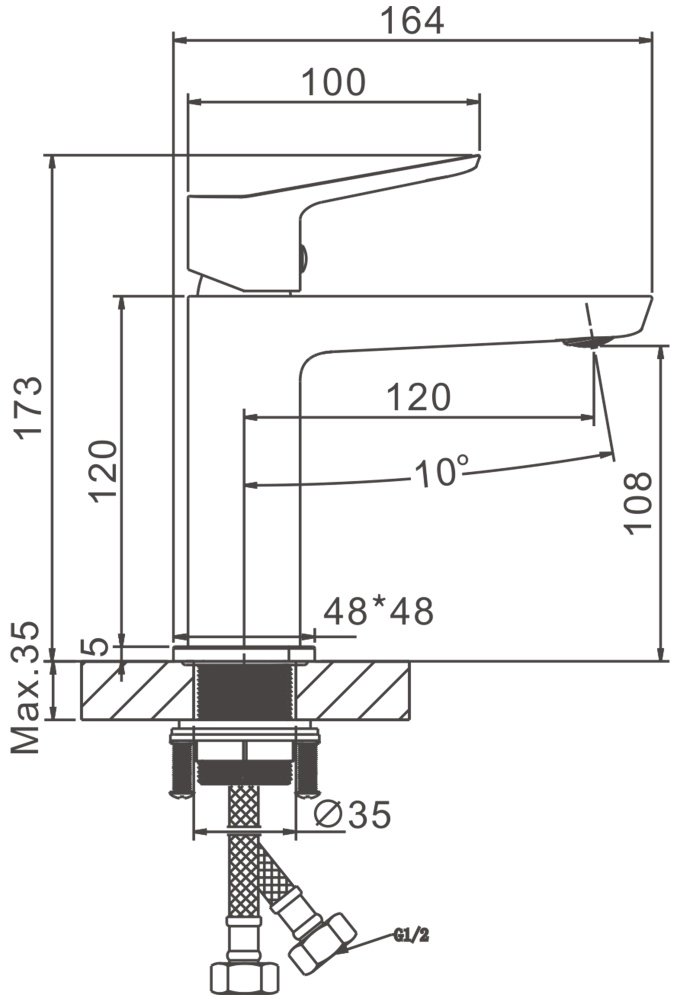 Смеситель Belz B10715-7 , латунь, цвет черный купить,33500