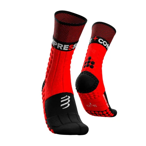 Носки Compressport Pro Racing winter trail XU00011B-301 черно-красные 42-44