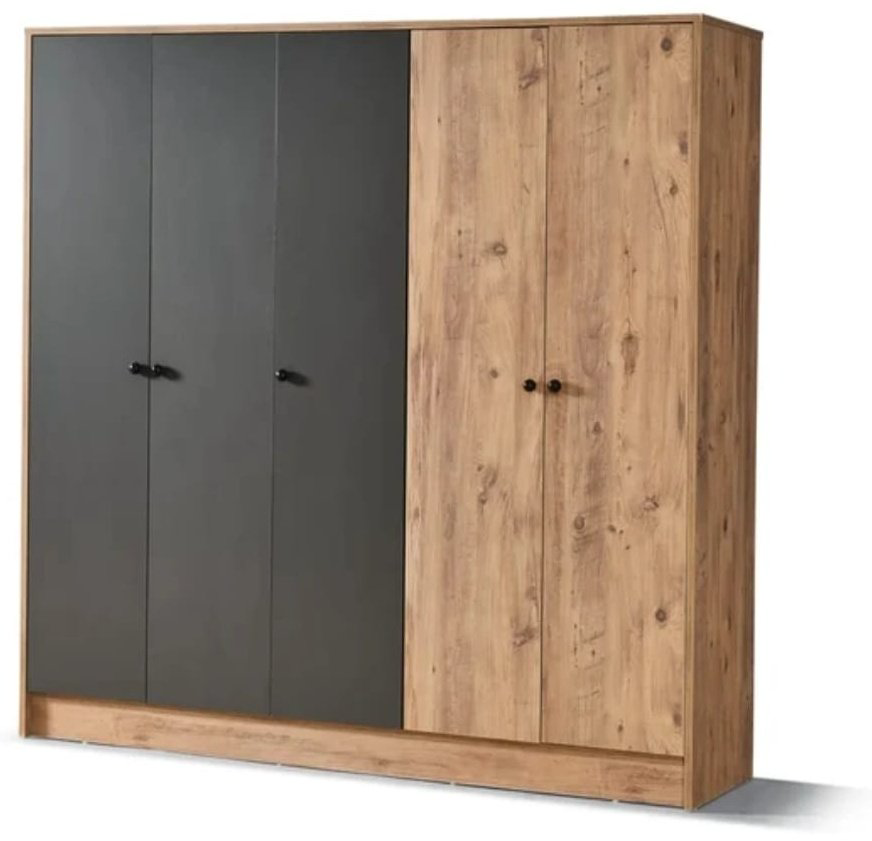 Распашной шкаф Den store Натали 375388, 225x220х50 см, серый, коричневый купить,NaN