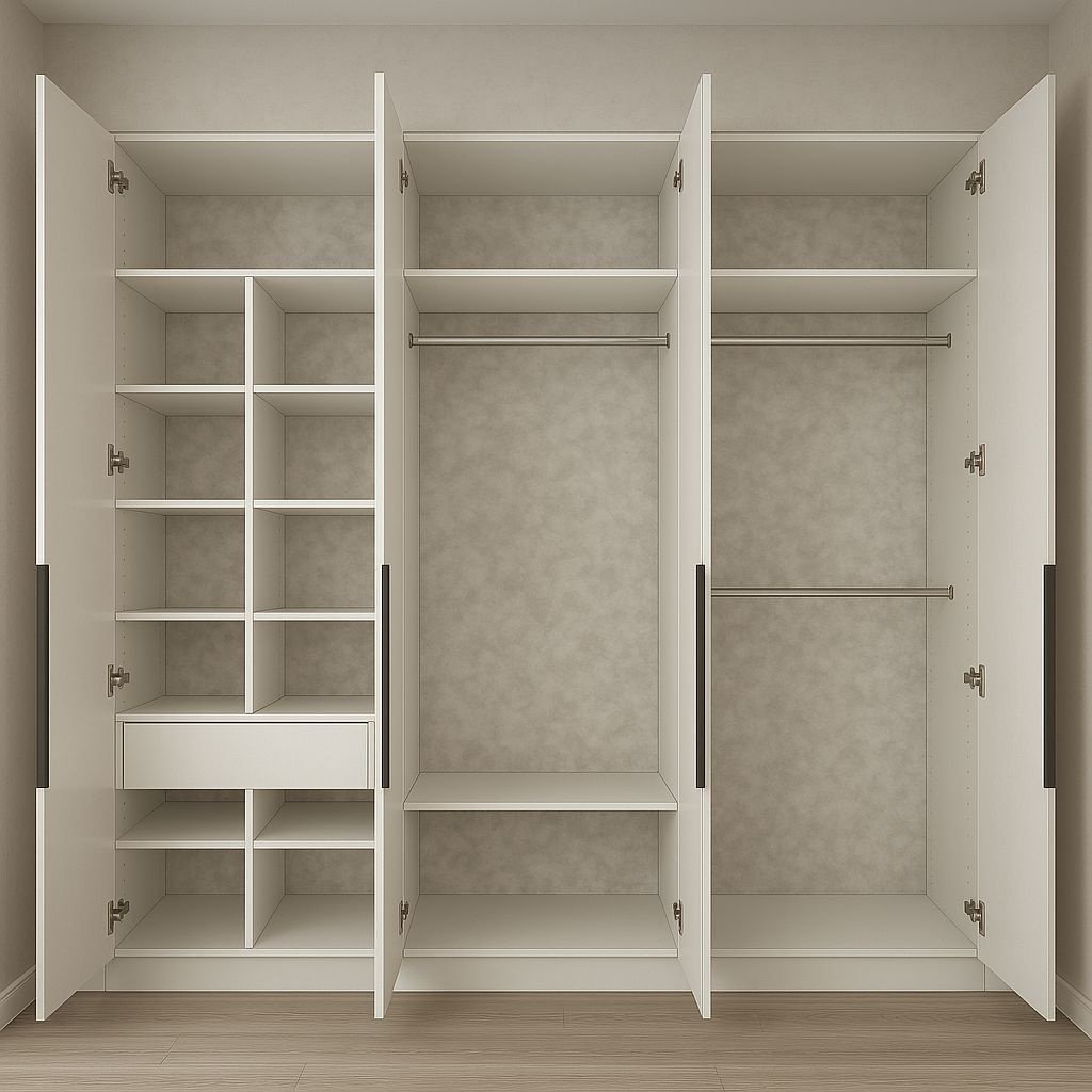 Распашной шкаф Den store Монолит 260, 260x260х55 см, белый купить,NaN