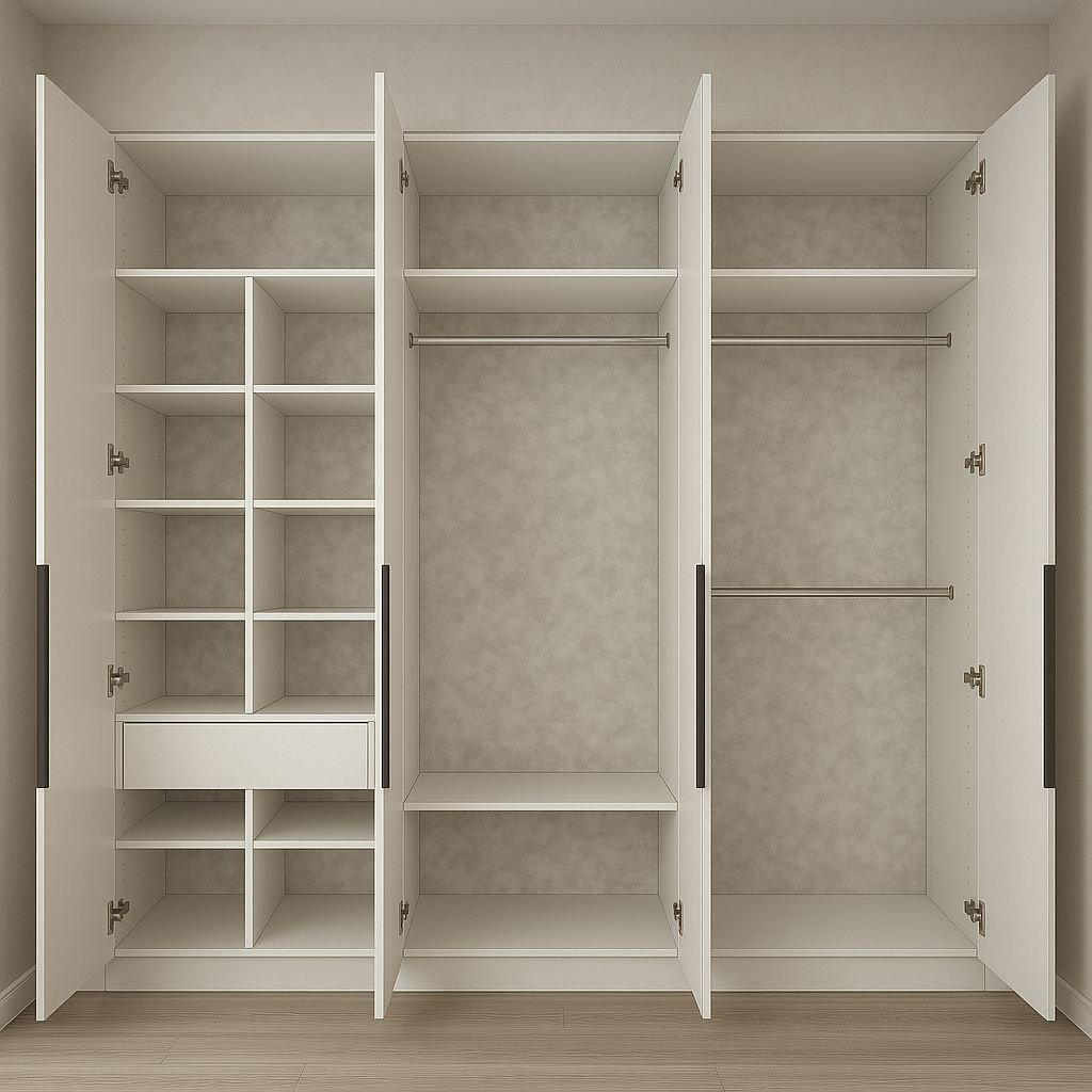 Распашной шкаф Den store Монолит 260, 260x260х55 см, белый купить,NaN
