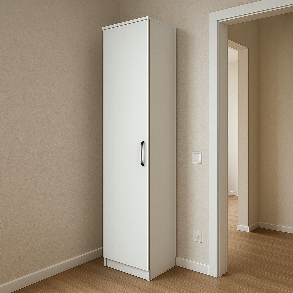 Распашной шкаф Den store Office Slim sd-200, 50x200х40 см, белый купить,NaN