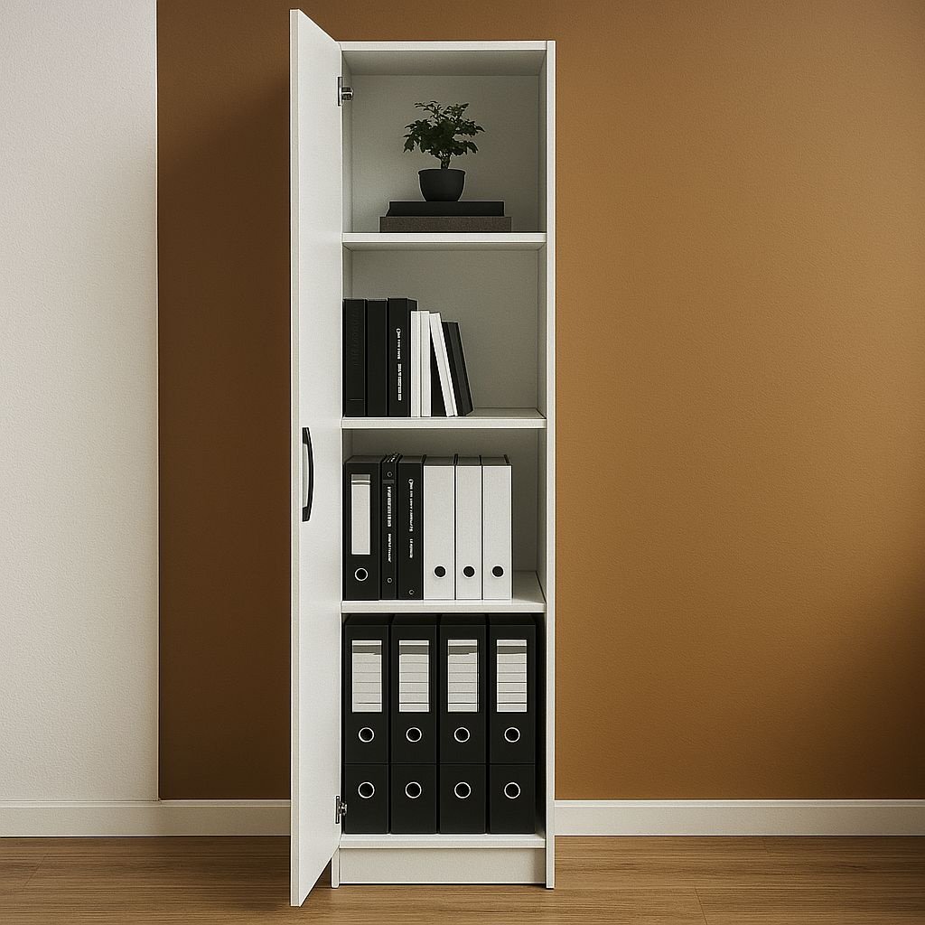Распашной шкаф Den store Office Slim sd-200, 50x200х40 см, белый купить,NaN