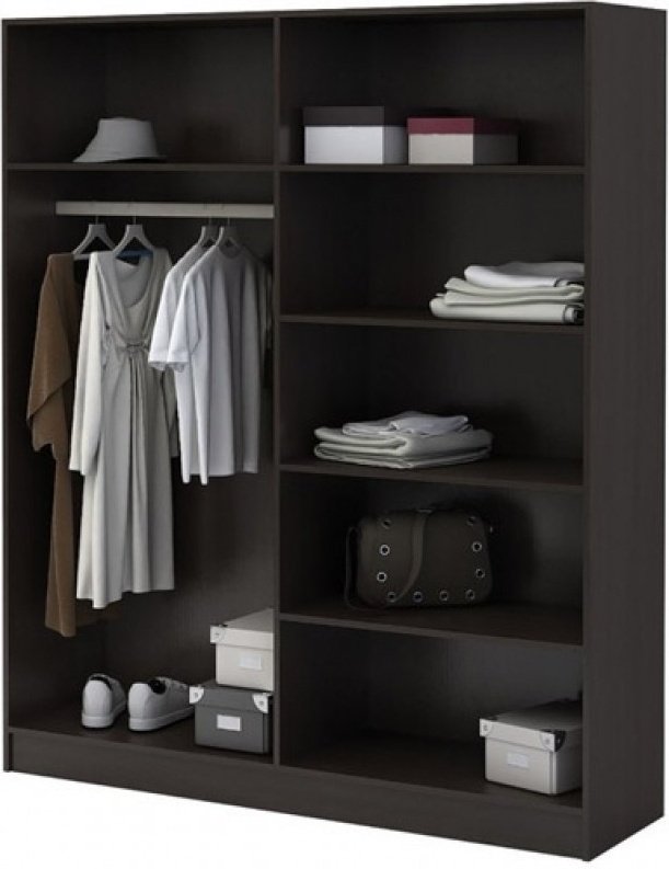 Распашной шкаф Den store Квадро 370496, 180x220х50 см, белый, коричневый купить,NaN