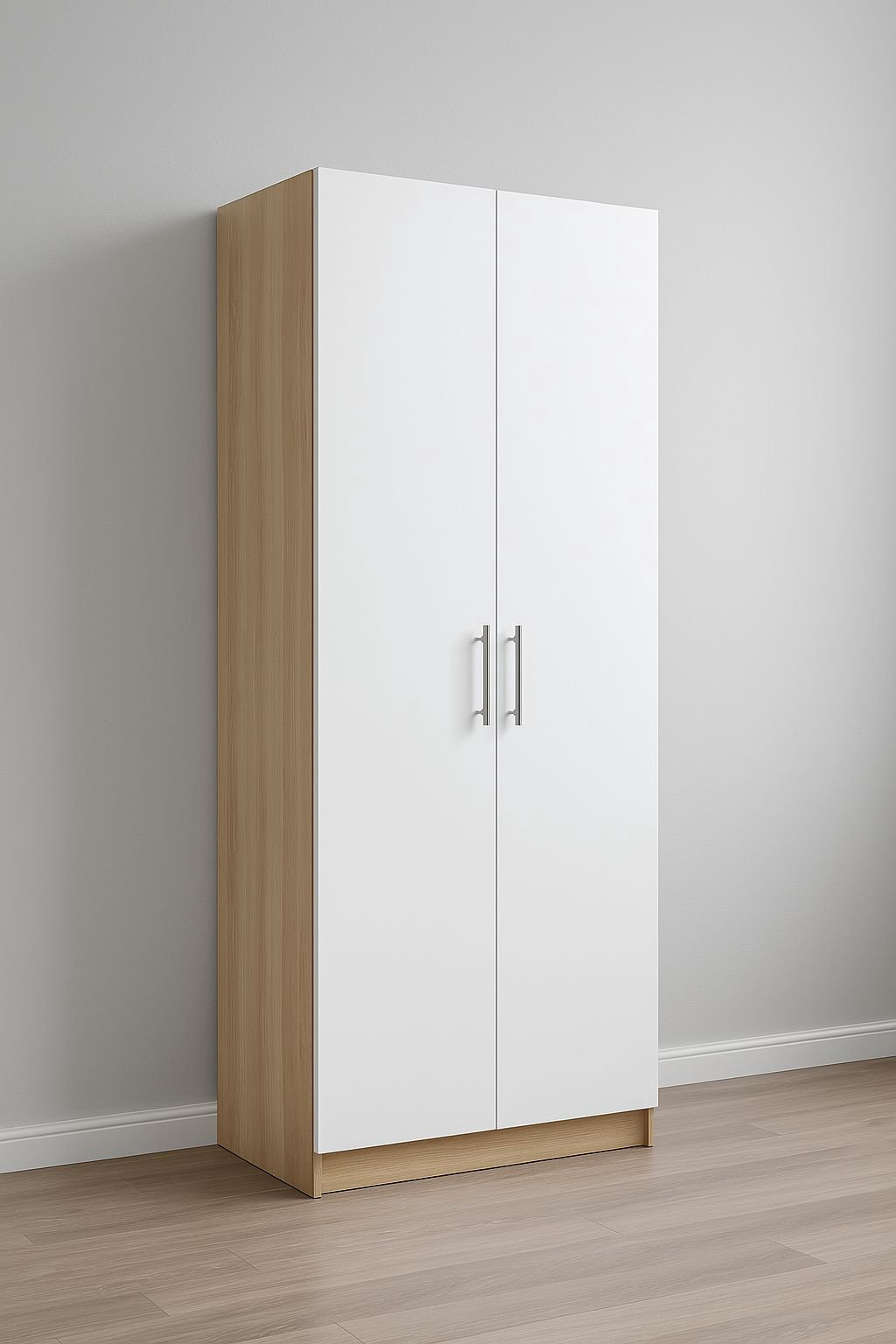 Распашной шкаф Den store Basic Duo-190, 80x190х45 см, коричневый, белый купить,NaN