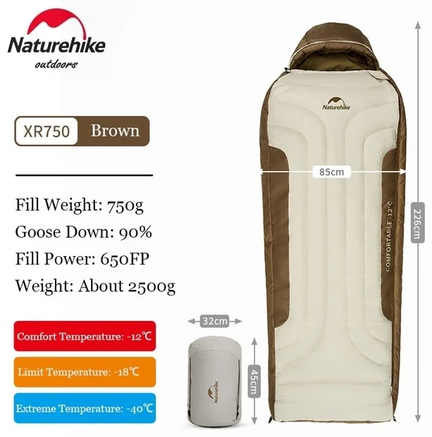 Спальный мешок экстремальный Naturehike XR750 CNH22SD007 Red купить,NaN