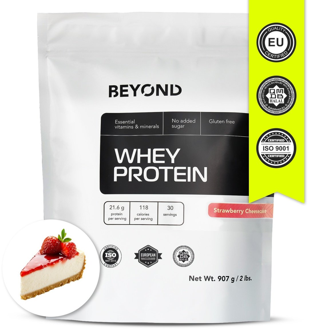 Протеин BEYOND Whey Protein чизкейк, клубника 900 г купить,21500