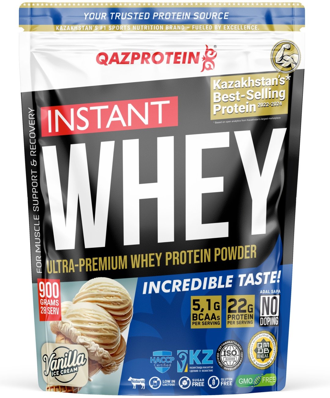 Qazprotein Instant Whey ваниль 900 г