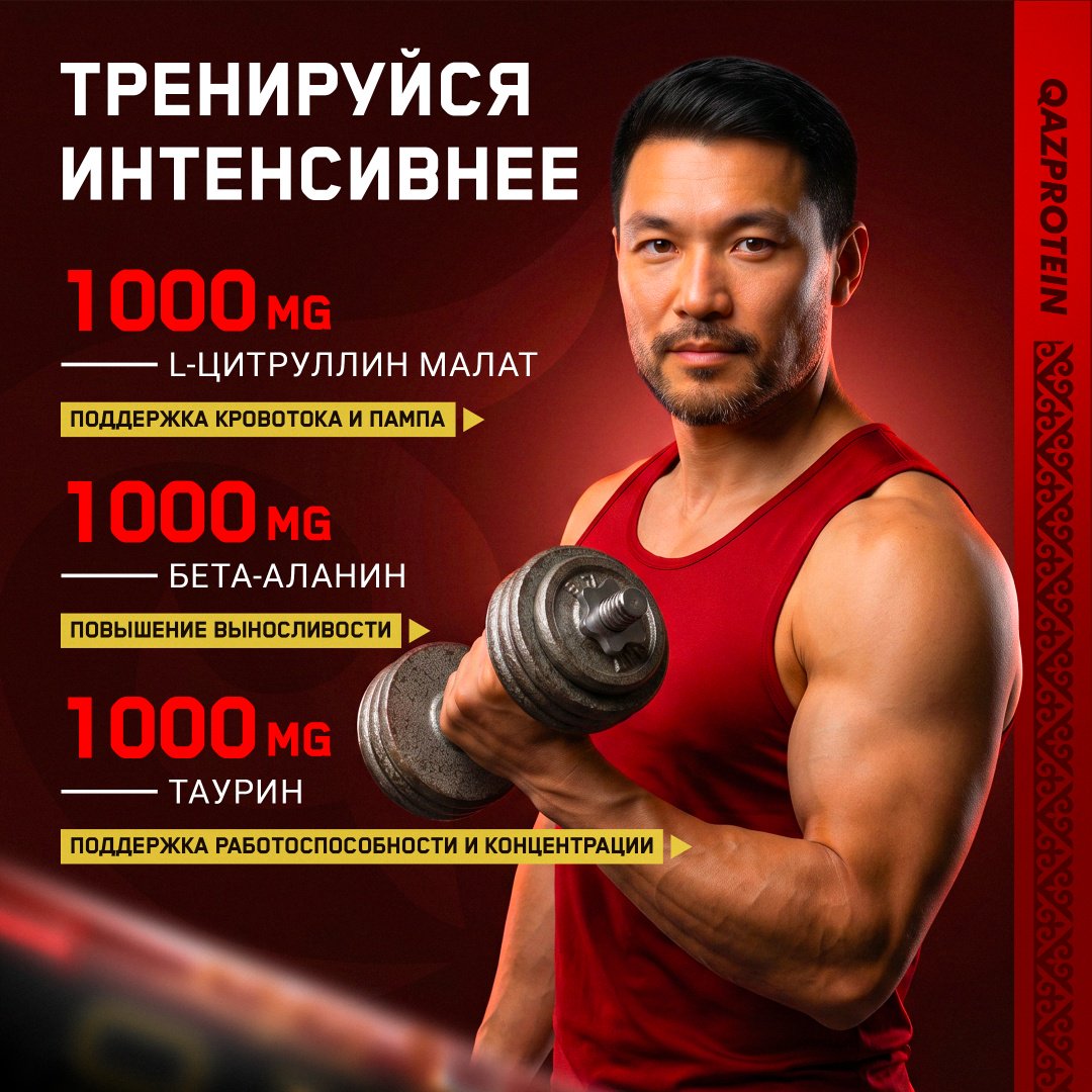 Аминокислотный комплекс Qazprotein Amino BCAA+ апельсин 360 г