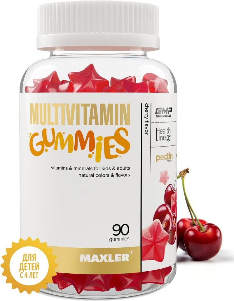 Maxler MultiVitamin gummies KIDS Cherry пастилки 90 шт