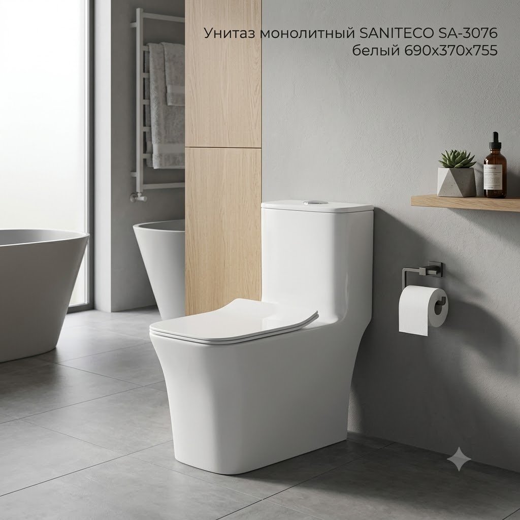 Унитаз Saniteco SA-3076, санфаянс купить,75900