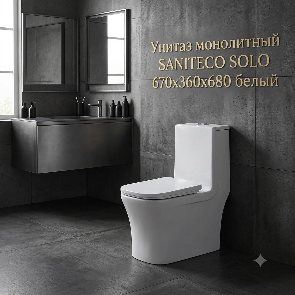 Унитаз Saniteco SOLO, санфарфор купить,64300