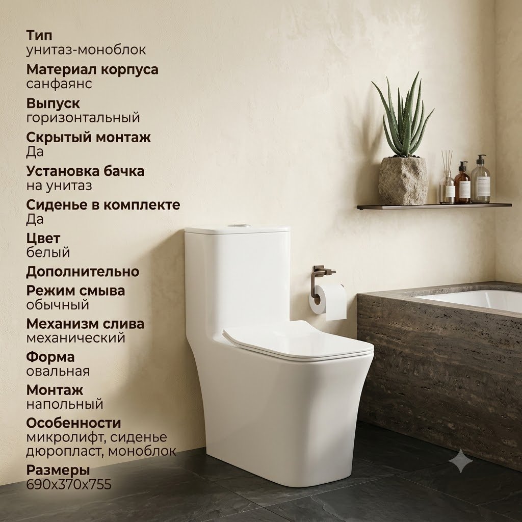 Унитаз Saniteco SA-3076, санфаянс купить,75900