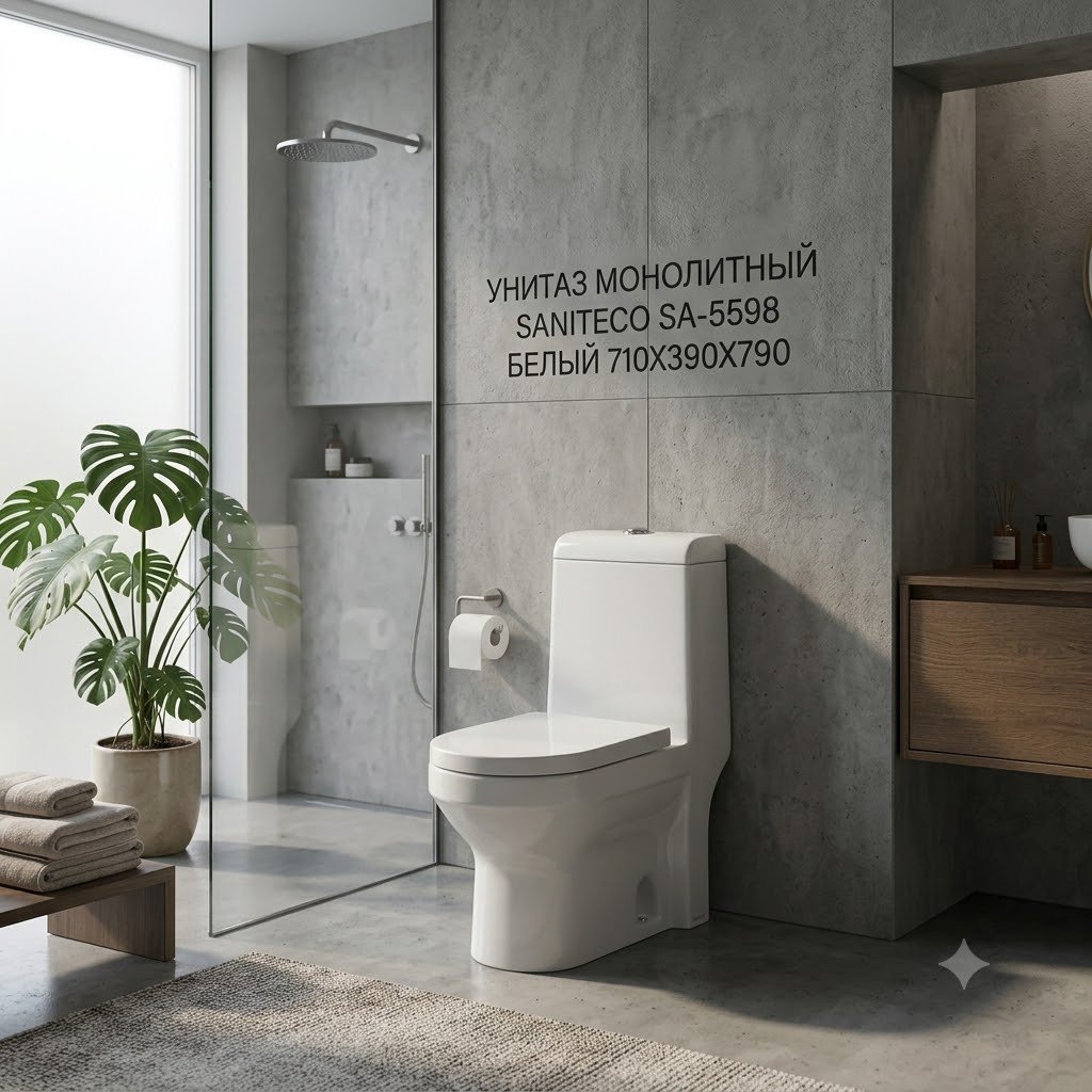 Унитаз Saniteco SA-5598, санфаянс купить,59999