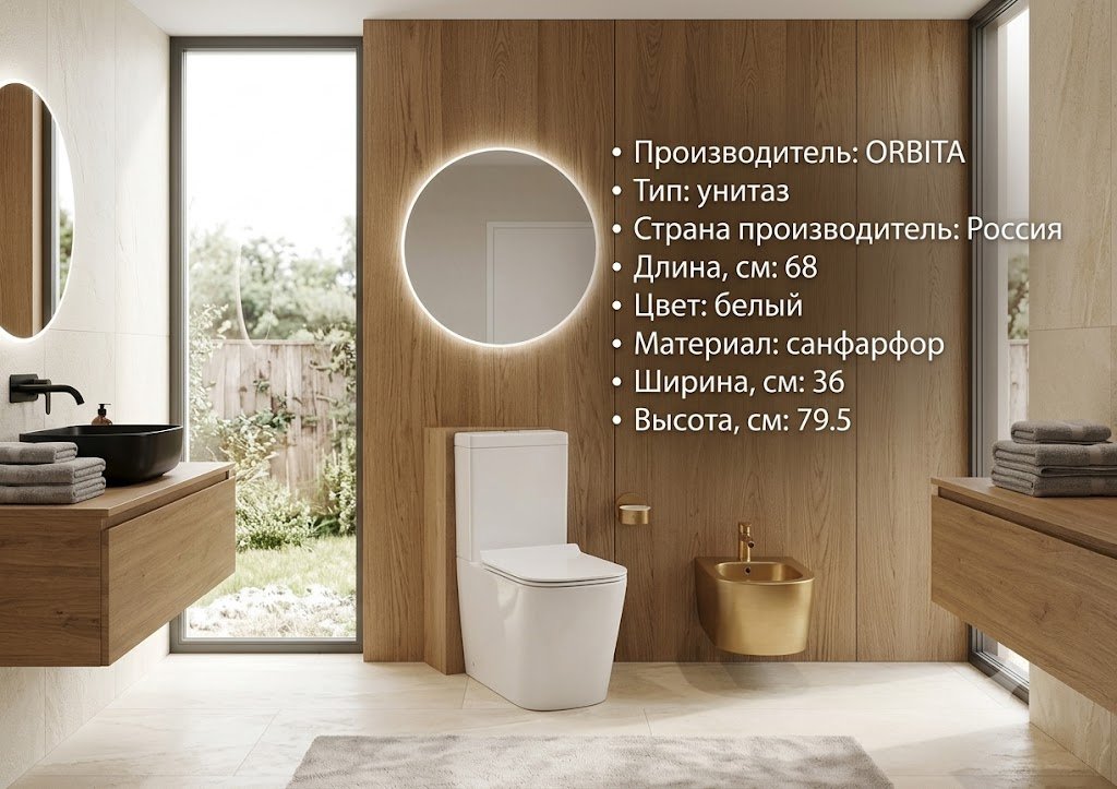 Унитаз Saniteco Rein 47 , санфарфор купить,NaN