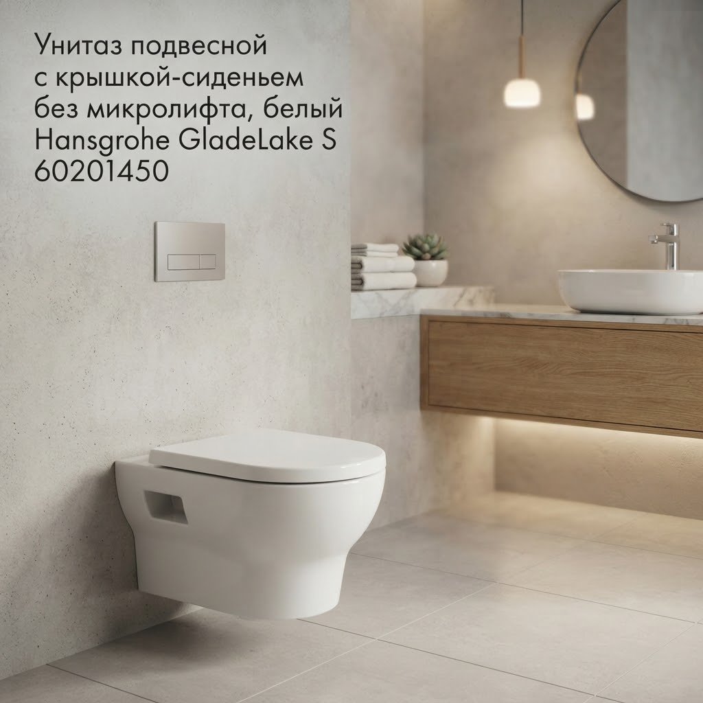 Унитаз Hansgrohe GladeLake S 60201450, керамика купить,144000