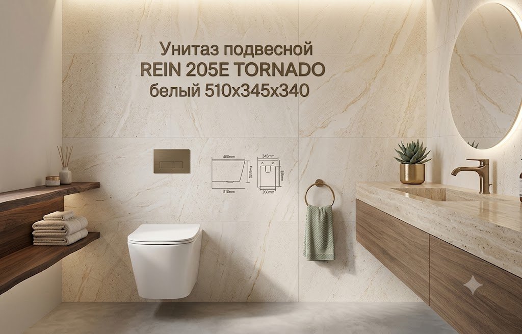 Унитаз Saniteco REIN 205E, санфаянс купить,47500
