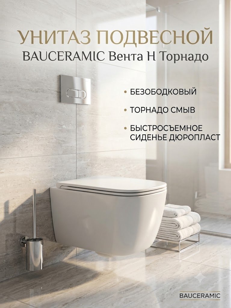 Унитаз BAU Вента Н, санфарфор купить,NaN