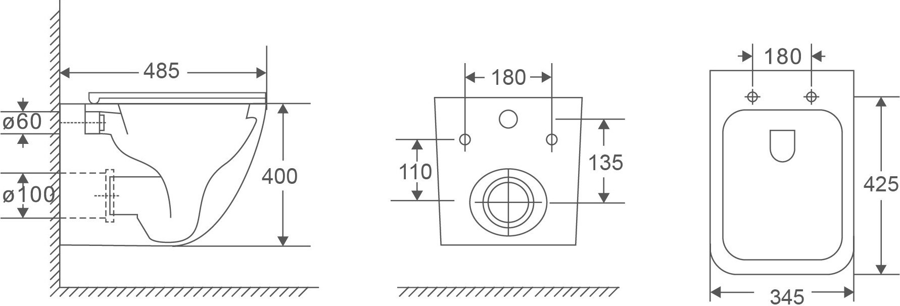 Унитаз Vincea Деми (Demi) VT1-55T, санфарфор купить,146300