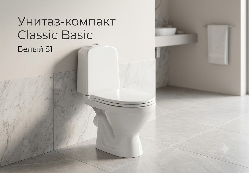 Унитаз Sanita Luxe WC.CC/Classic/2-TM/WHT.G/, санфарфор купить,81400