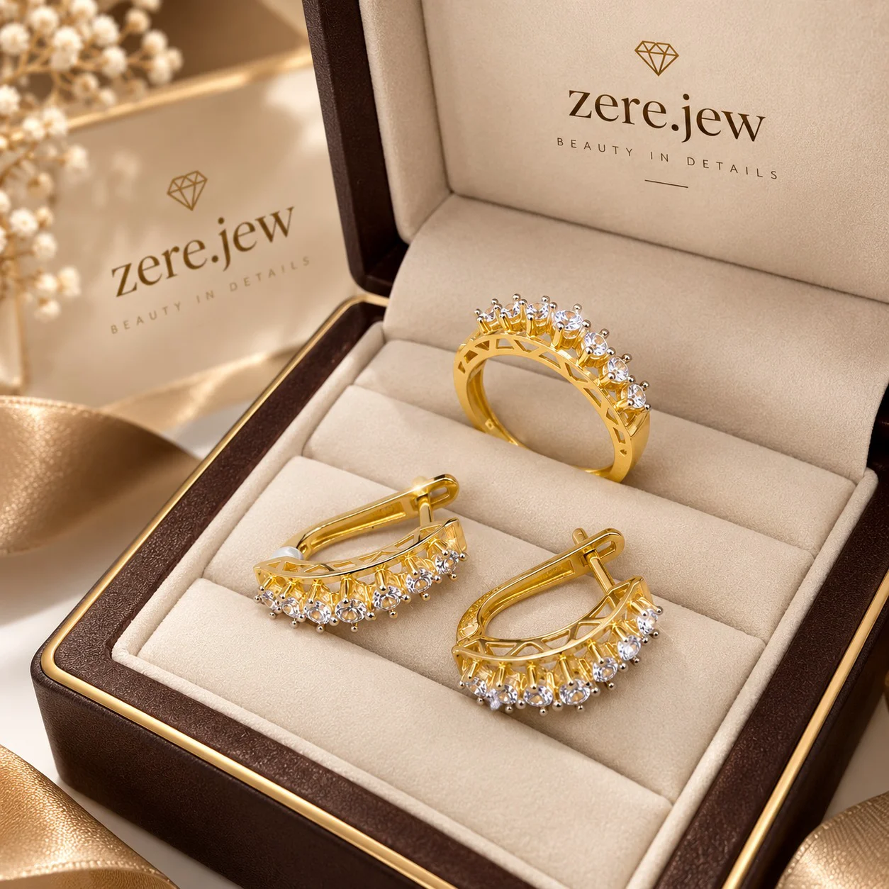 Комплект  Zere ZR101009желтое золото 8.43 г 18р  купить,632250