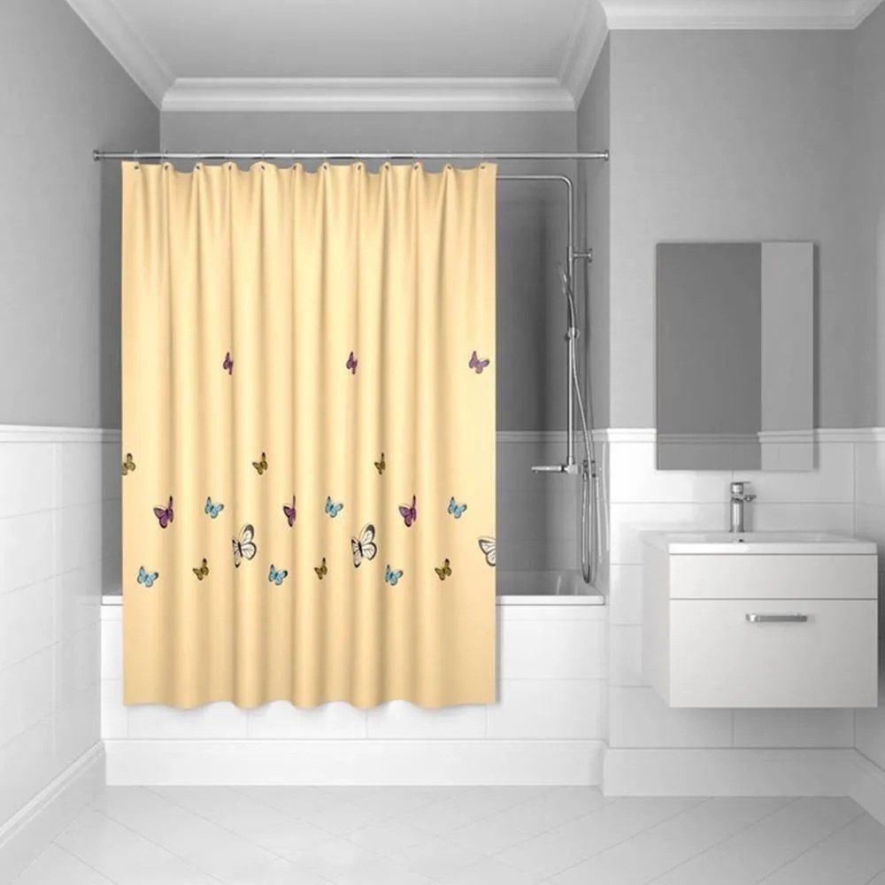 Штора IDDIS Yellow Butterfly SCID033P 200x200 желтый, полиэстер