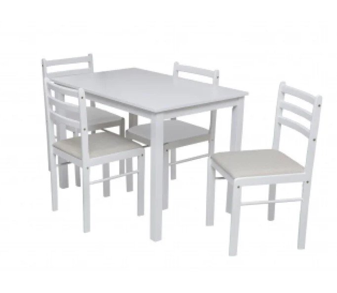 Комплект Пилар 1+4 белый купить,NaN