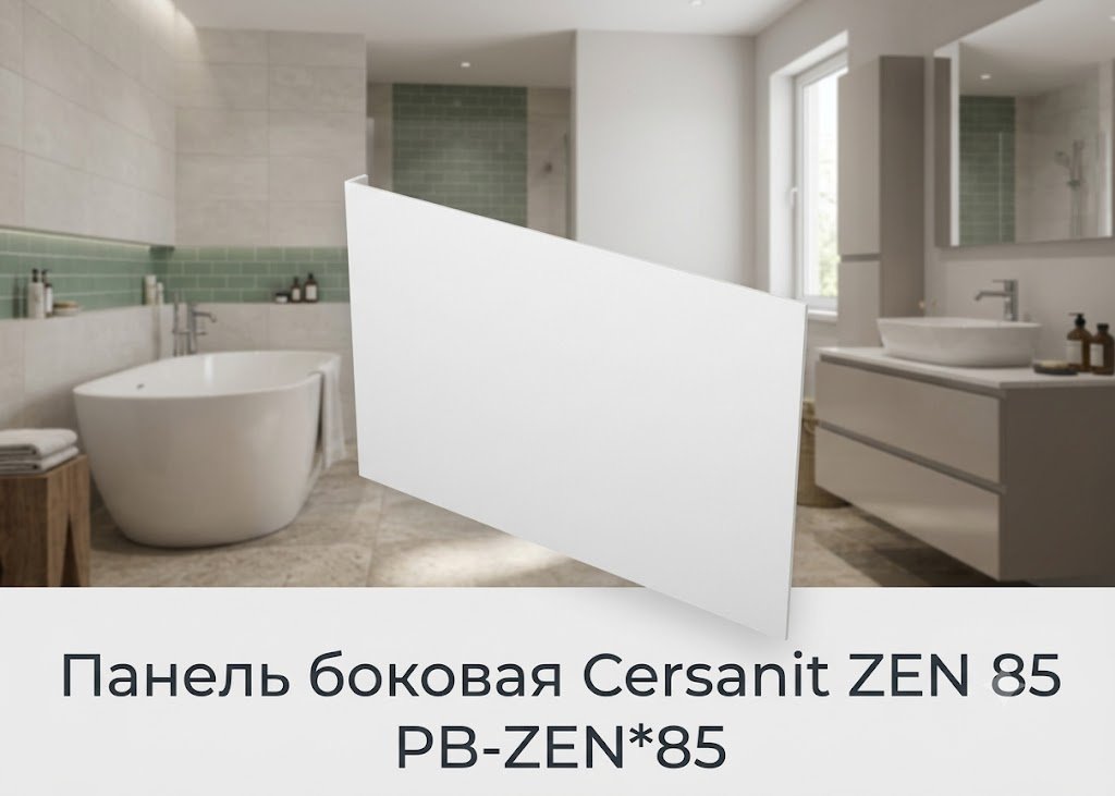 Экран для ванны Cersanit PB-ZEN*85 85x58 см без ножек купить,30500